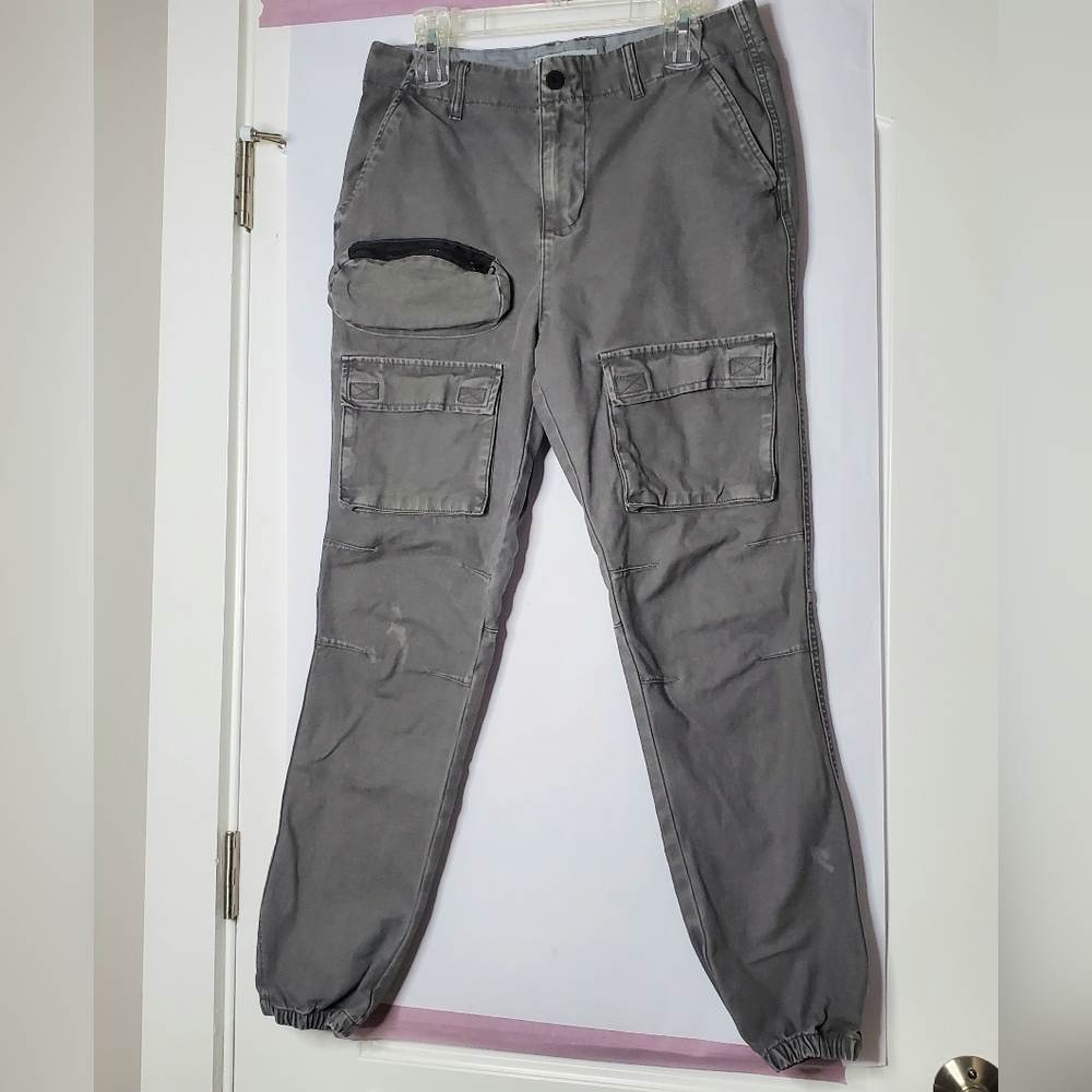 Pacsun Gray Cargo Jogger Pants Gorpcore Outdoor Utility Pockets practical work